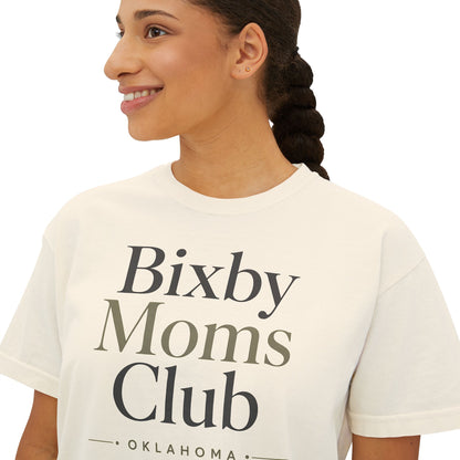 Bixby Moms Club Boxy Tee — Women's Local Mom Group Shirt (Oklahoma)