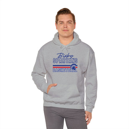 Bixby Spartans Basketball Gildan Hoodie with Back Coach Print