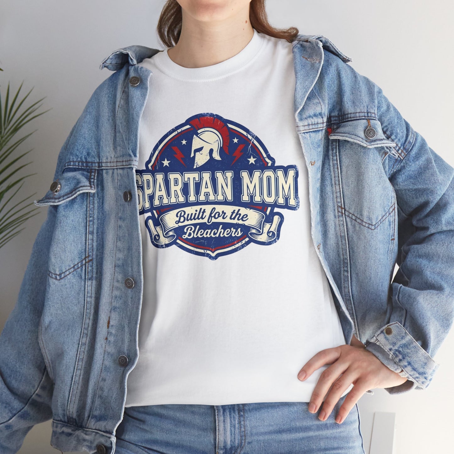 Spartan Mom T-Shirt - Built for the Bleacher, School Spirit Mom Tee