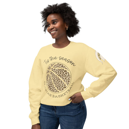 Spartan Basketball ‘Tis the Season Leopard Print Premium Comfort Colors Sweatshirt