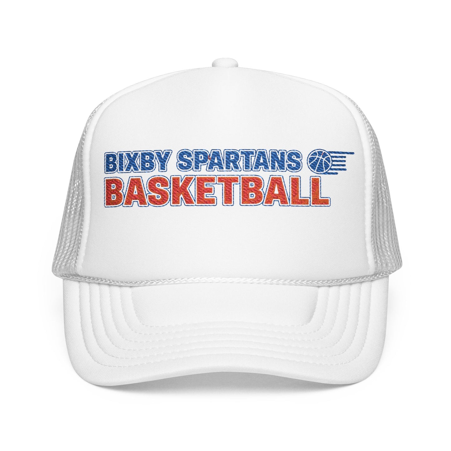 Bixby Spartan Basketball Embroidered Foam Trucker Hat