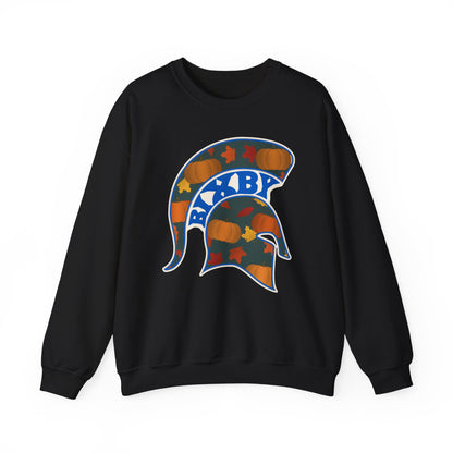 Bixby Spartans Pumpkin Patch Helmet Sweatshirt – Fall Game Day Crewneck