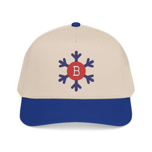 Bixby Spartans Snowflake B Embroidered Ball Cap, Winter Edition