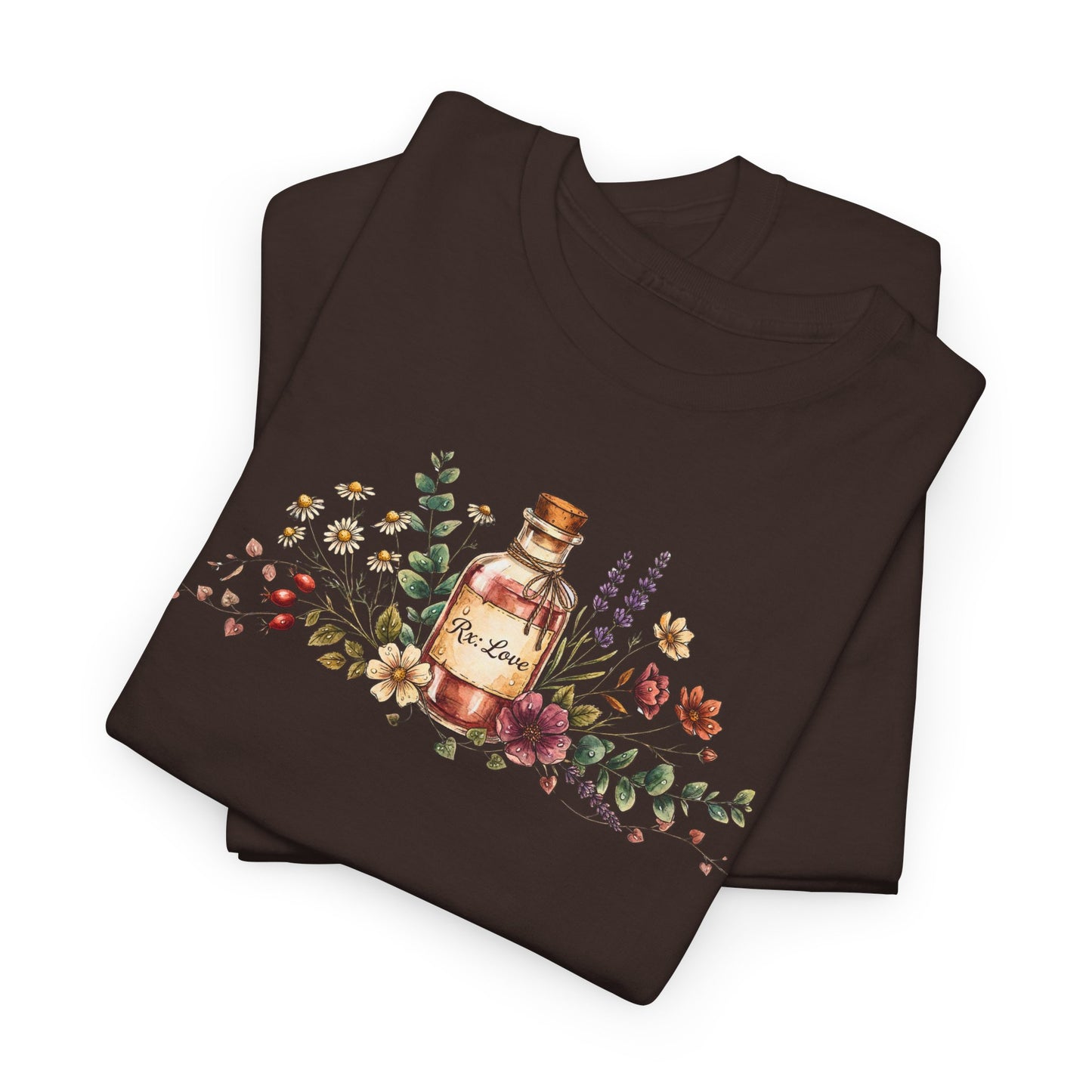 Prescription Bottle Floral 'Filled With Love' Tee | Floral Pill Bottle Shirt