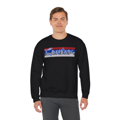 Spartans Cursive Print Crewneck Gildan Sweatshirt