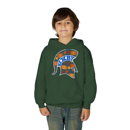 Bixby Spartans Pumpkin Patch Helmet Youth Hoodie – Kids Fall Game Day Hoodie