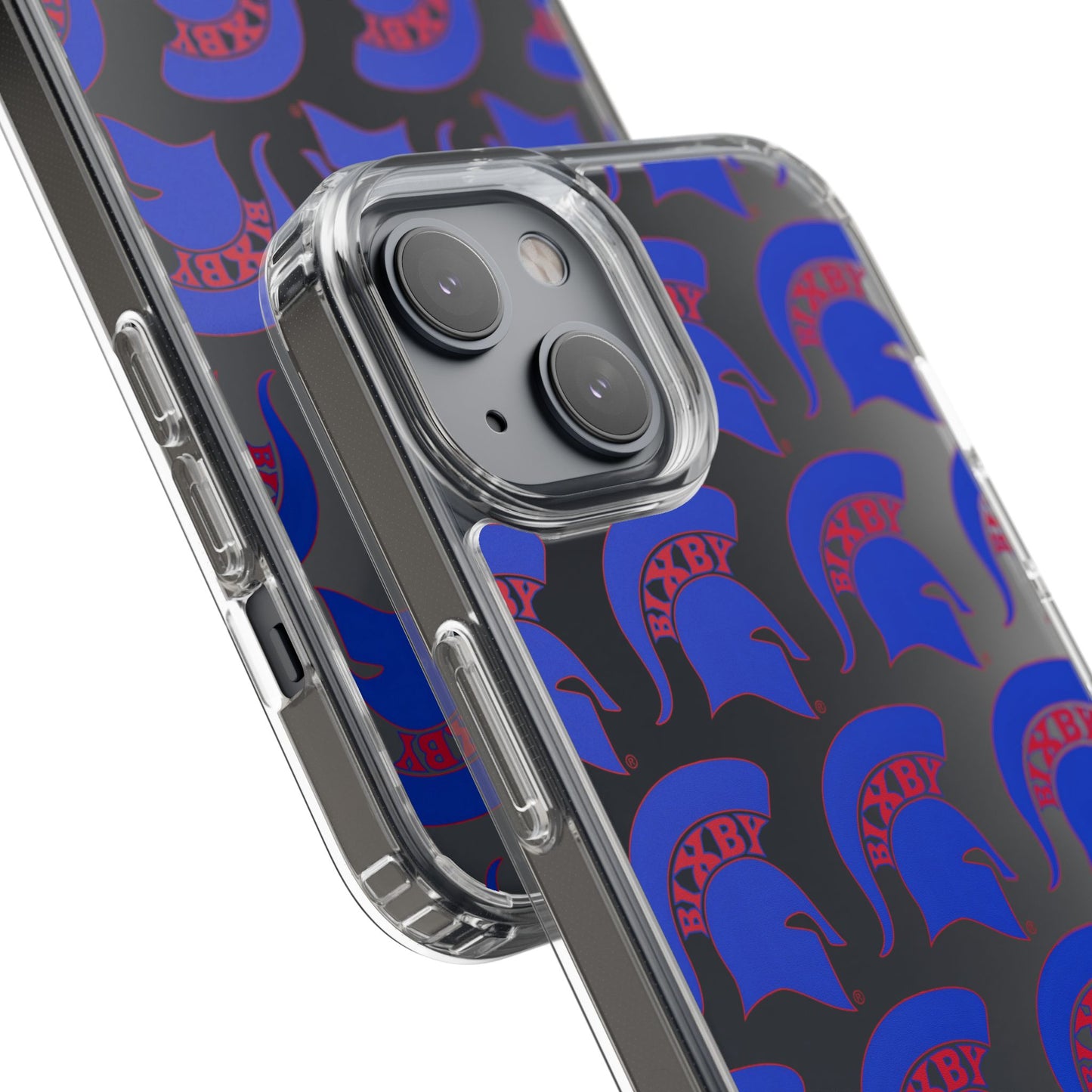 Spartan Blue Logo Clear Apple Phone Case