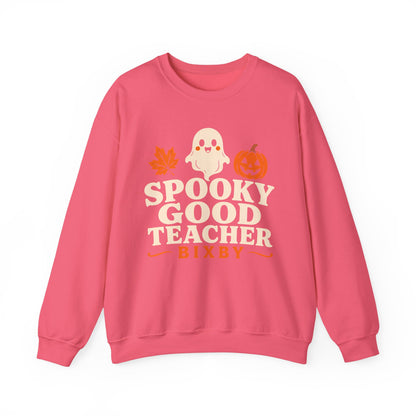 Bixby Spartans Spooky Good Teacher - Halloween Teacher (Bixby) Sweatshirt