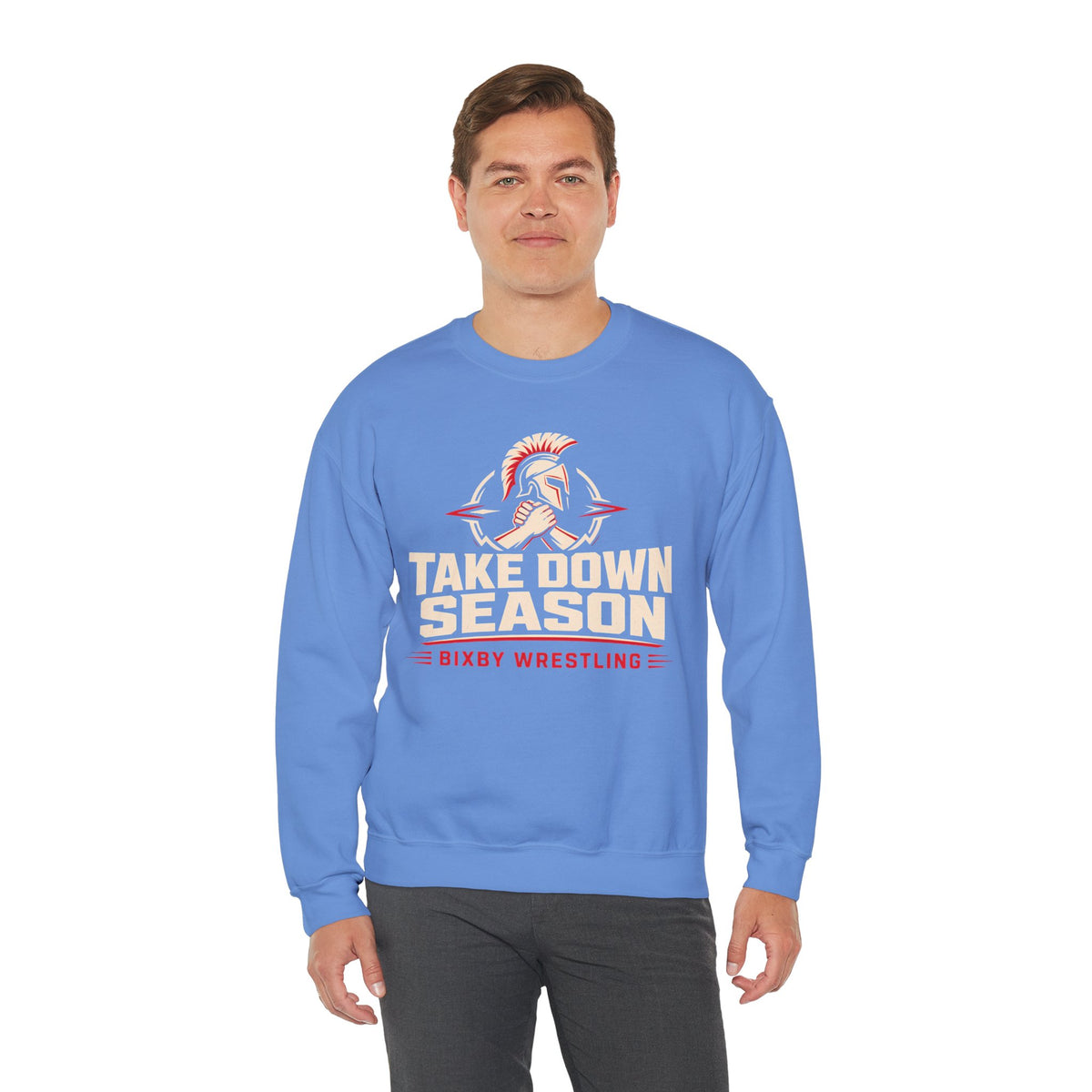 Bixby Spartans Take Down Season Wrestling - Bixby Wrestling Team Sweatshirt