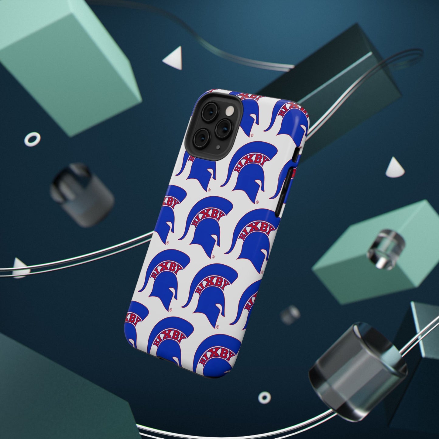 Bixby Spartan Blue Logo Impact Resistant iPhone Case