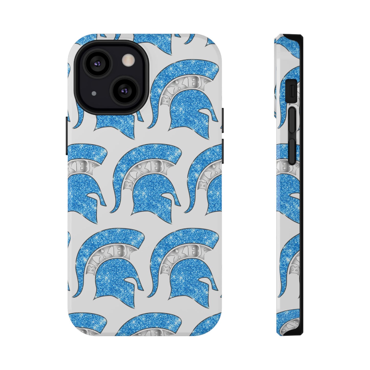 Bixby Spartan Blue Bling Logo Impact Resistant iPhone Case