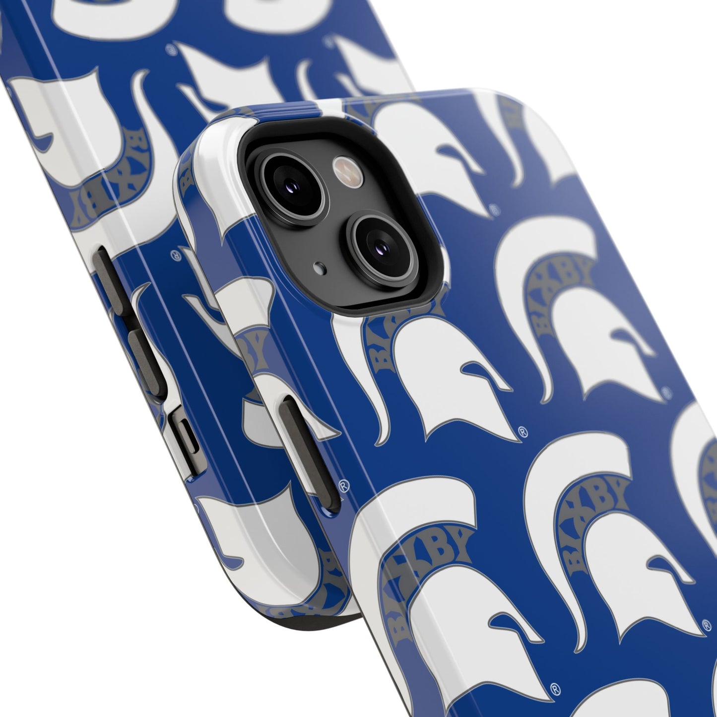 Bixby Spartan White Logo Impact Resistant iPhone Case