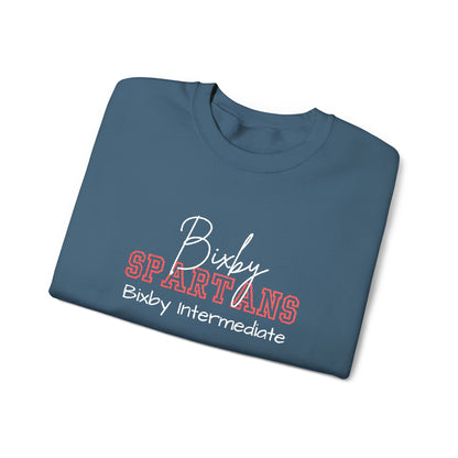 Personalized Embroidered Bixby Spartans Crewneck Sweatshirt