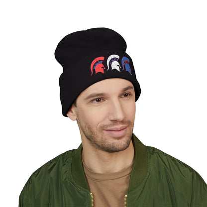Bixby Spartan Red, White and Blue Embroidered Cuffed Beanie
