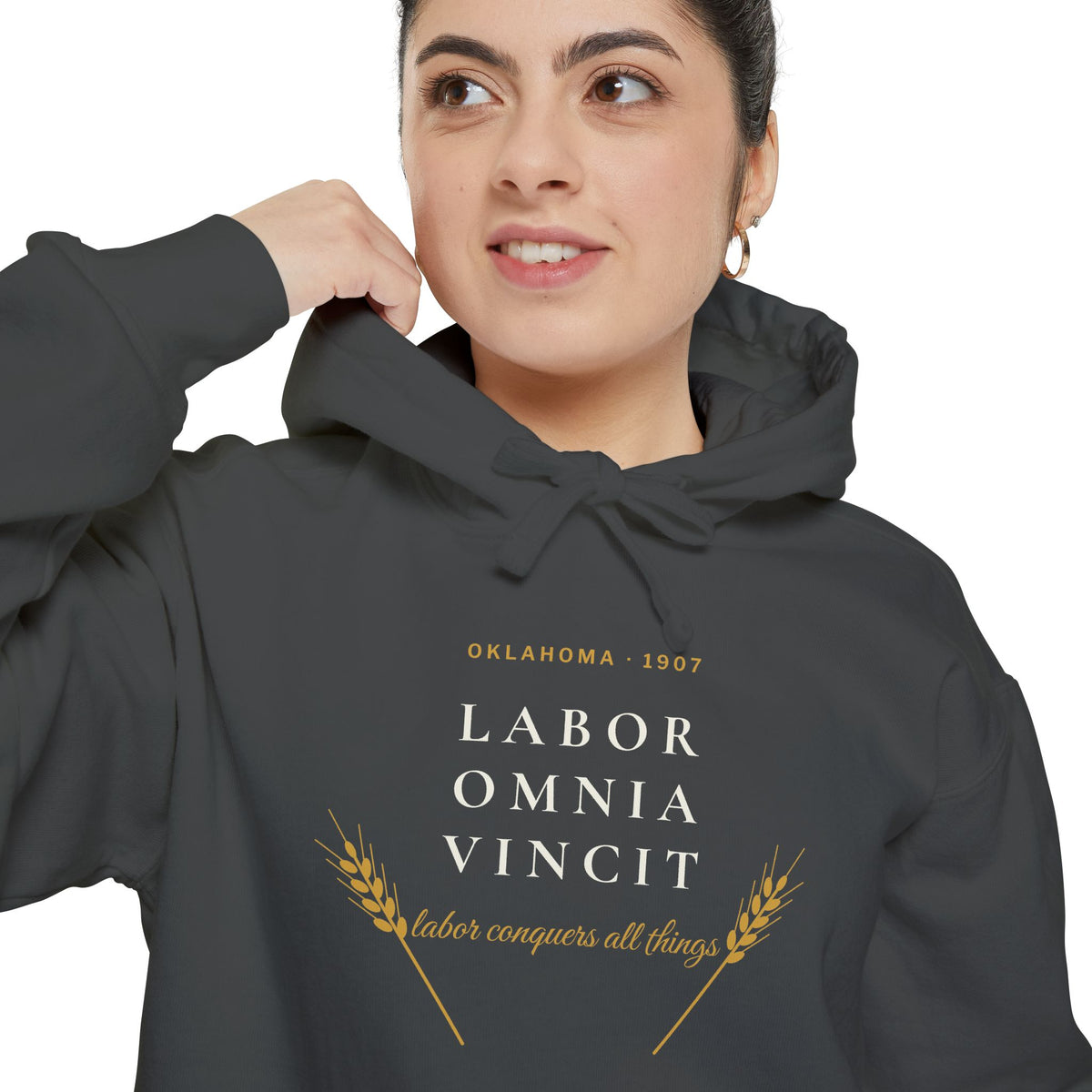 Labor Omnia Vincit Oklahoma Hoodie | Comfort Colors