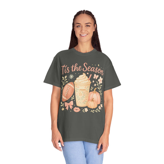 Cheer and Football Tis The Season Comfort Colors Tee