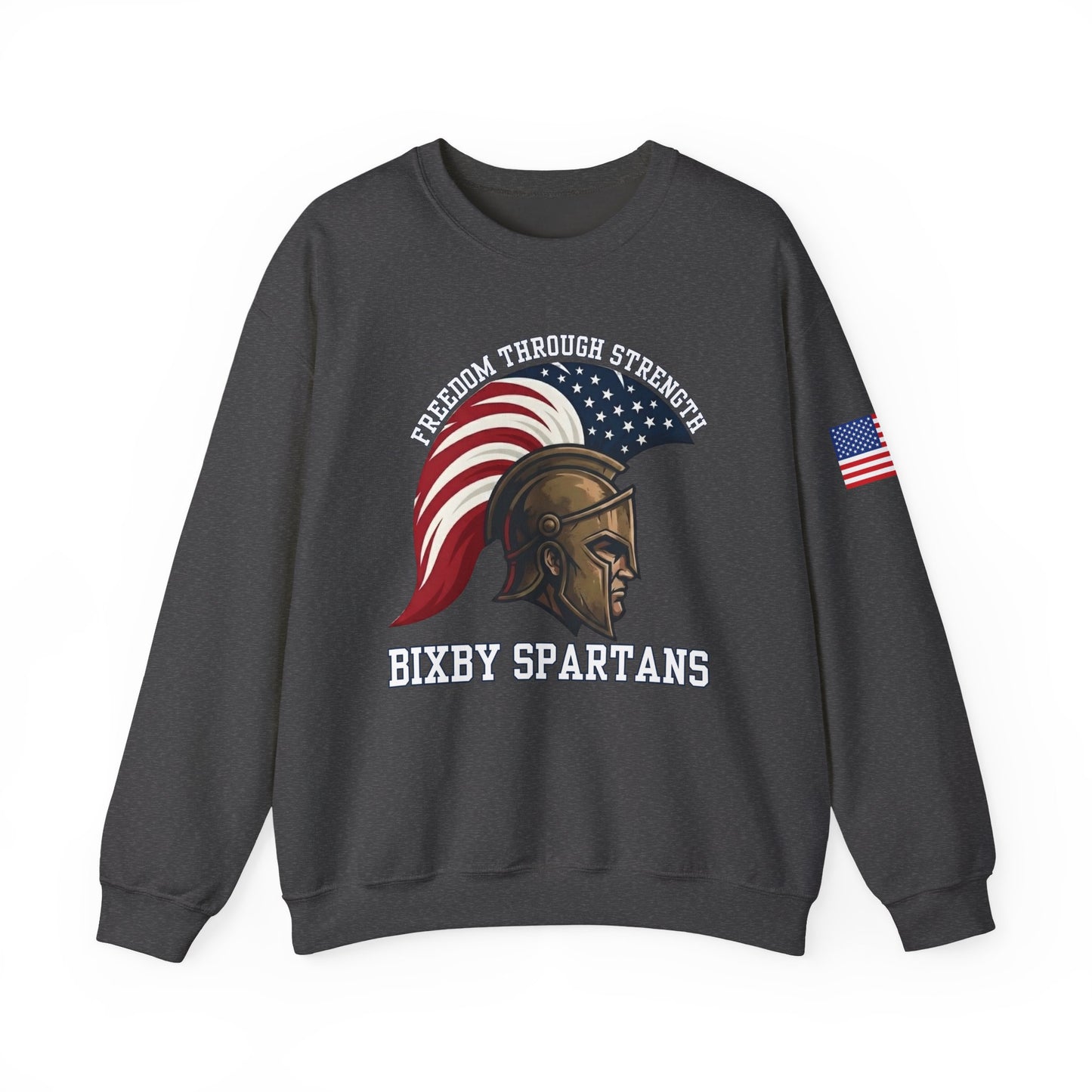 Bixby Spartans Freedom Through Strength Gildan Sweatshirt
