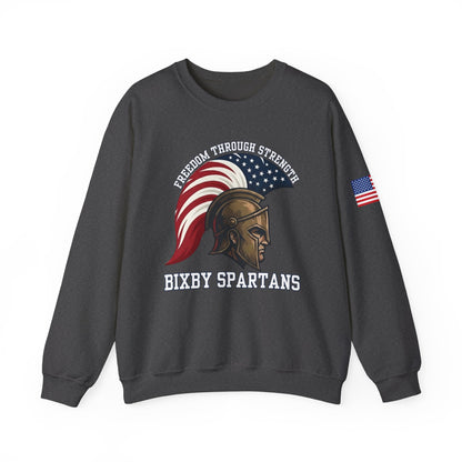Bixby Spartans Freedom Through Strength Gildan Sweatshirt