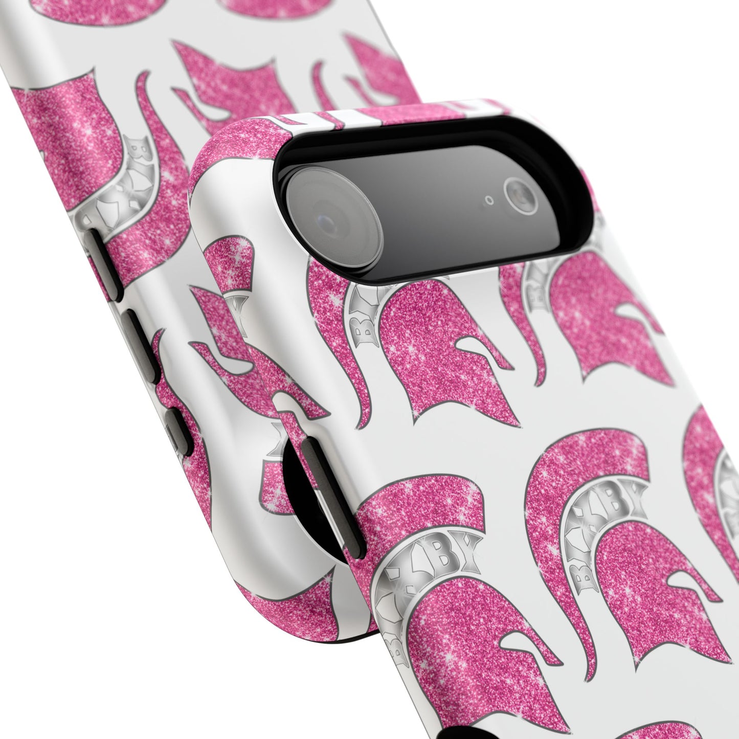 Bixby Spartan Pink Bling Logo Impact Resistant iPhone Case