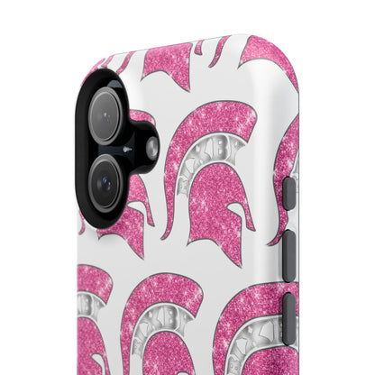 Bixby Spartan Pink Bling Logo Impact Resistant iPhone Case