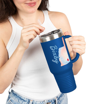 Bixby OK Watercolors 40 Ounce Insulated Travel Mug