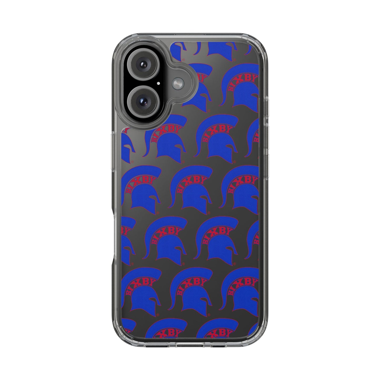 Spartan Blue Logo Clear Apple Phone Case