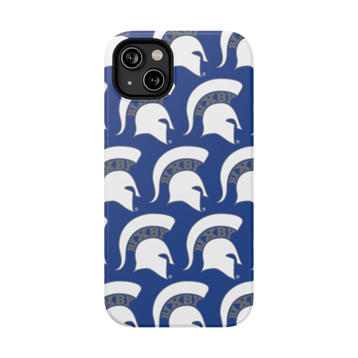 Bixby Spartan White Logo Impact Resistant iPhone Case