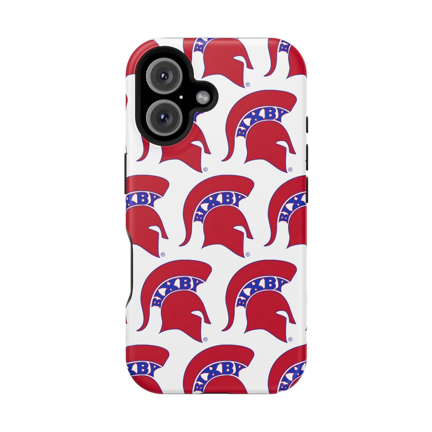 Bixby Spartan Red Logo Impact Resistant iPhone Case
