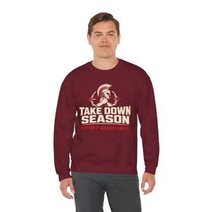 Bixby Spartans Take Down Season Wrestling - Bixby Wrestling Team Sweatshirt