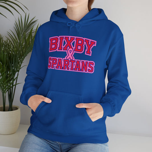 Bixby Spartans Breast Cancer Awareness Gildan Hoodie