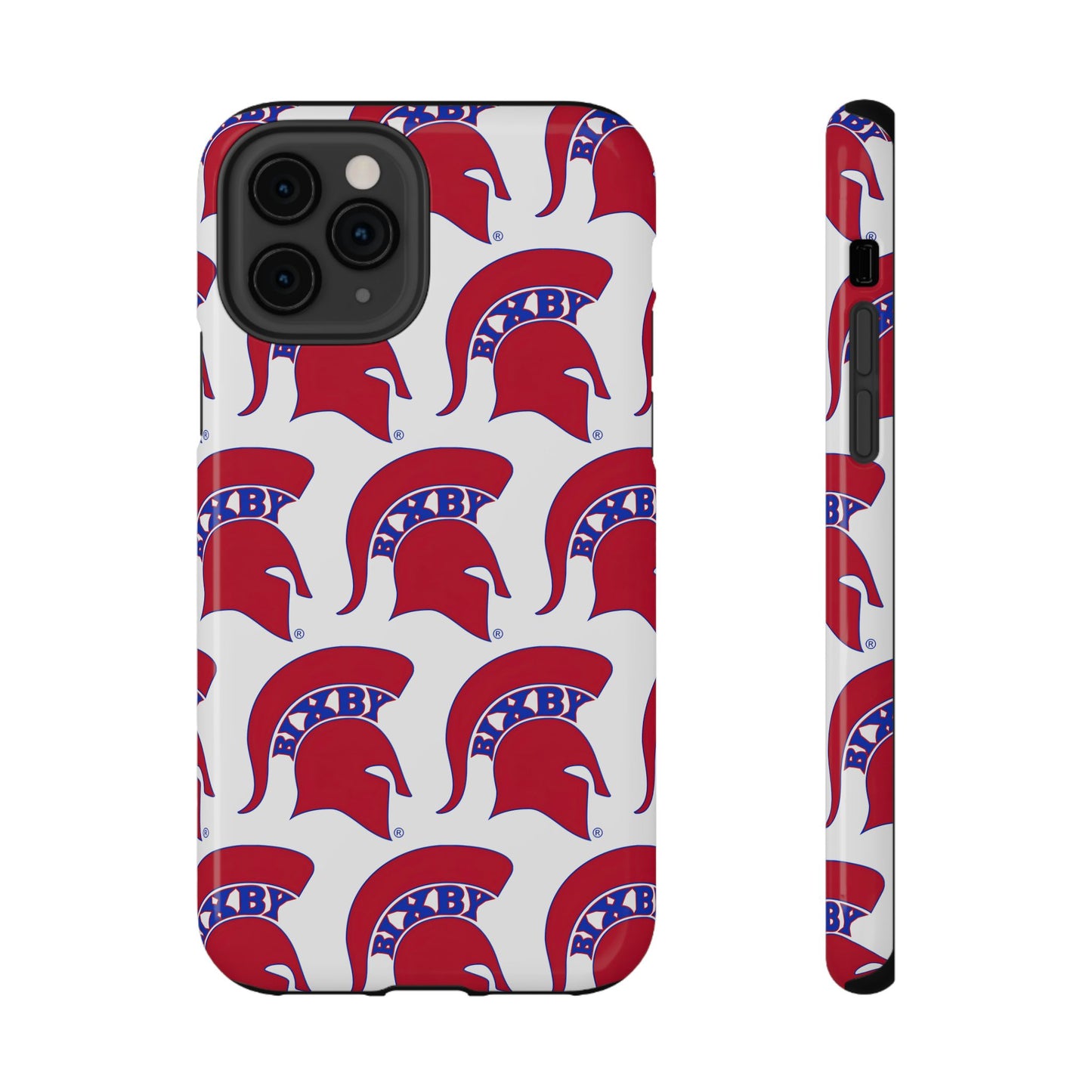 Bixby Spartan Red Logo Impact Resistant iPhone Case