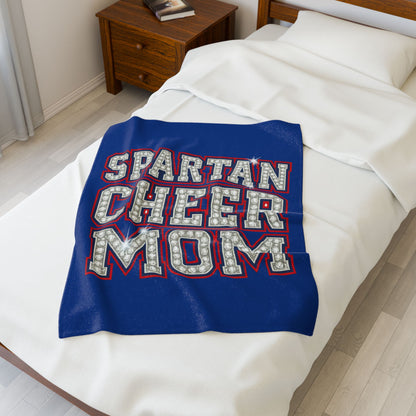 Spartan Cheer Mom Velveteen Plush Blanket