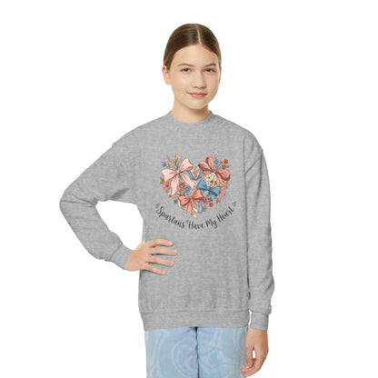 Spartans Have My Heart Floral Gildan Sweatshirt
