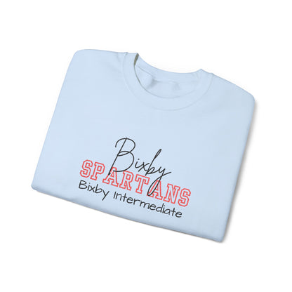 Personalized Embroidered Bixby Spartans Crewneck Sweatshirt