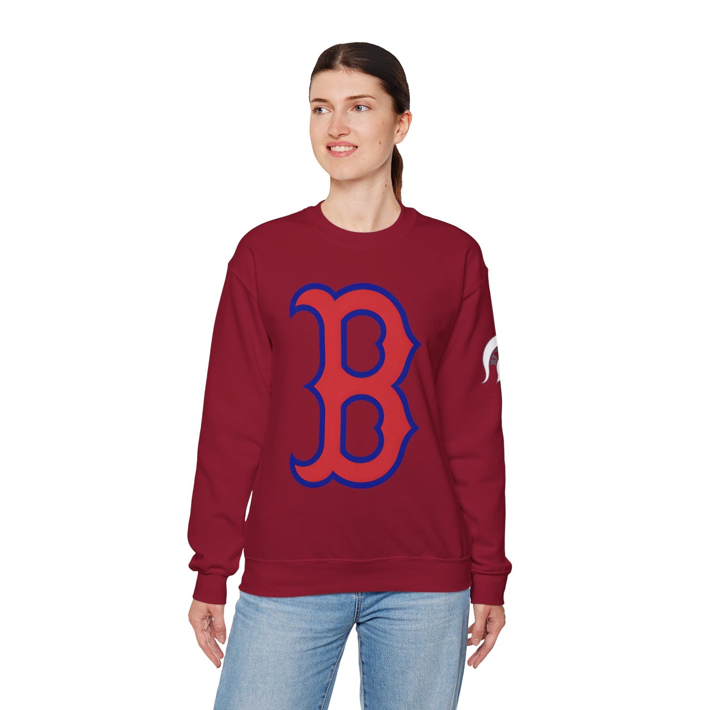 Vintage "B" Sweatshirt with Spartan Sleeve Logo