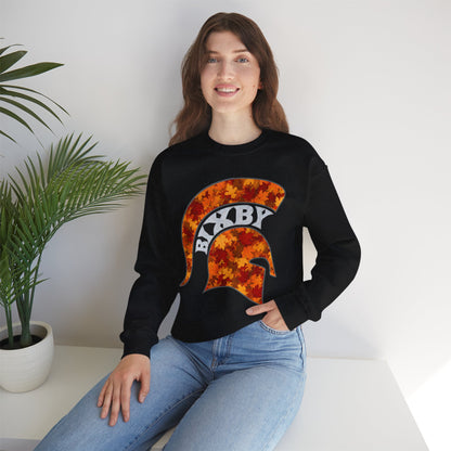Bixby Spartan Fall Helmet Gildan Sweatshirt
