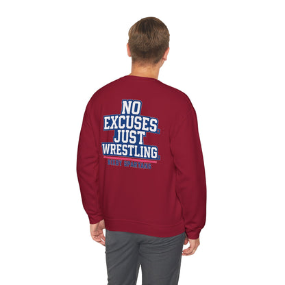 No Excuses Spartan Wrestling Gildan Sweatshirt