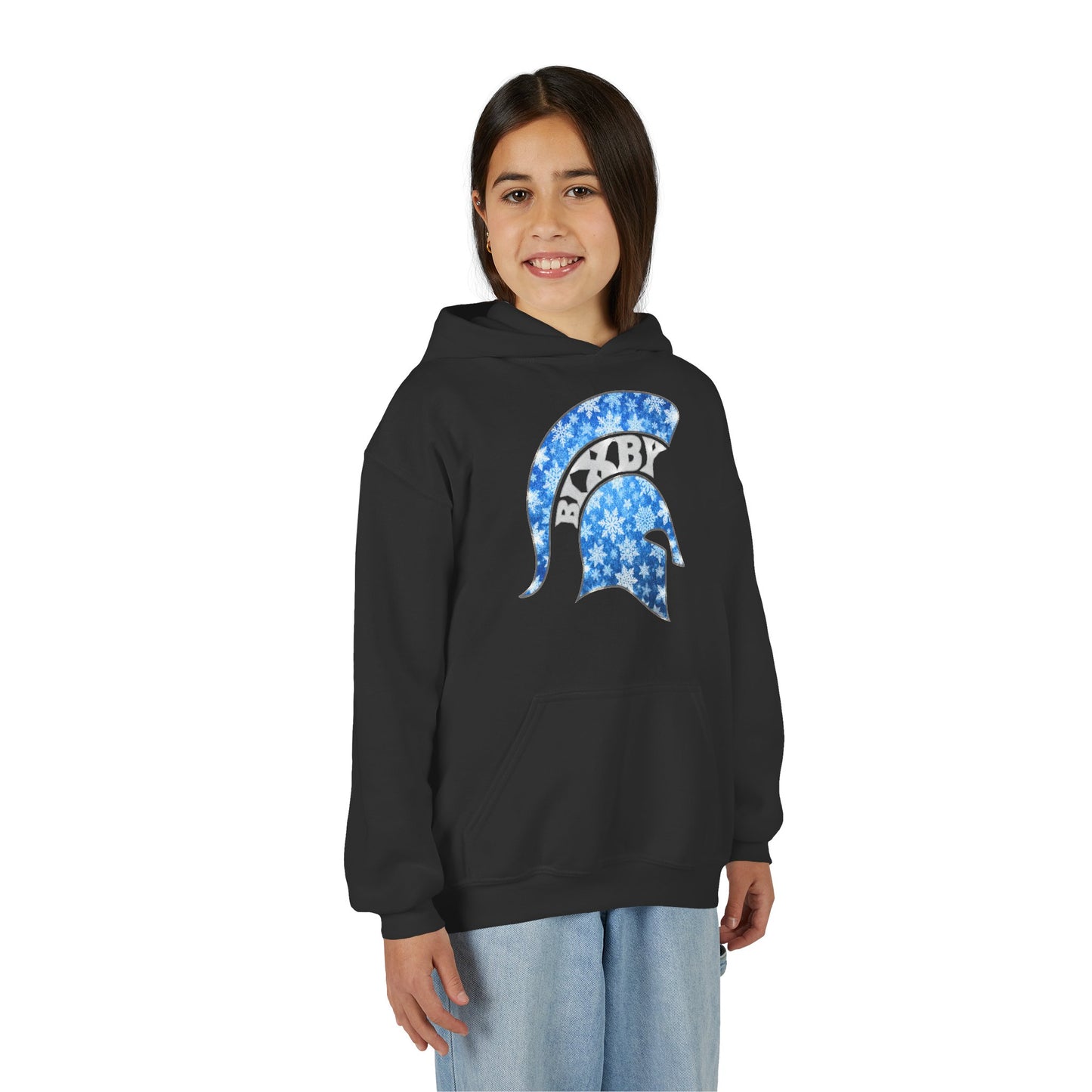 Bixby Spartan Winterfrost Youth Gildan Hoodie