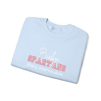 Personalized Embroidered Bixby Spartans Crewneck Sweatshirt