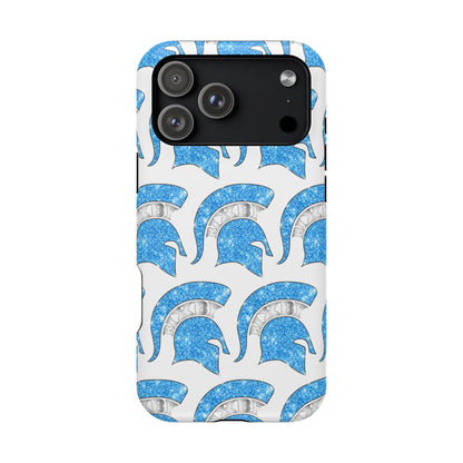 Bixby Spartan Blue Bling Logo Impact Resistant iPhone Case