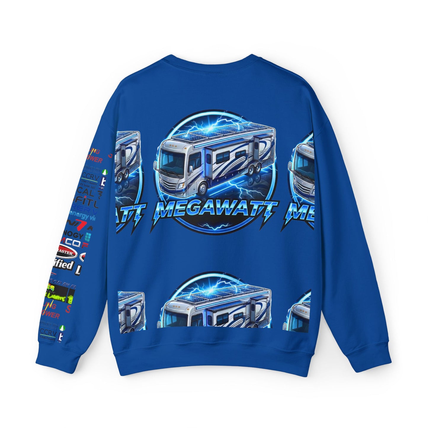 Megawatt EV RV Crewneck Sweatshirt — Electric Motorhome Graphic