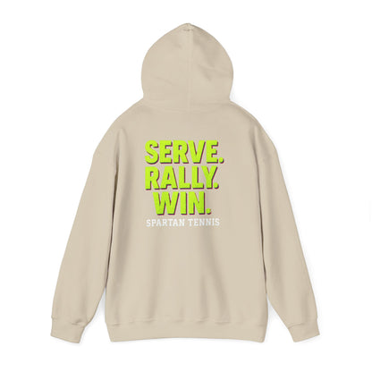 Rally. Serve. Win. Spartan Tennis Gildan Hoodie