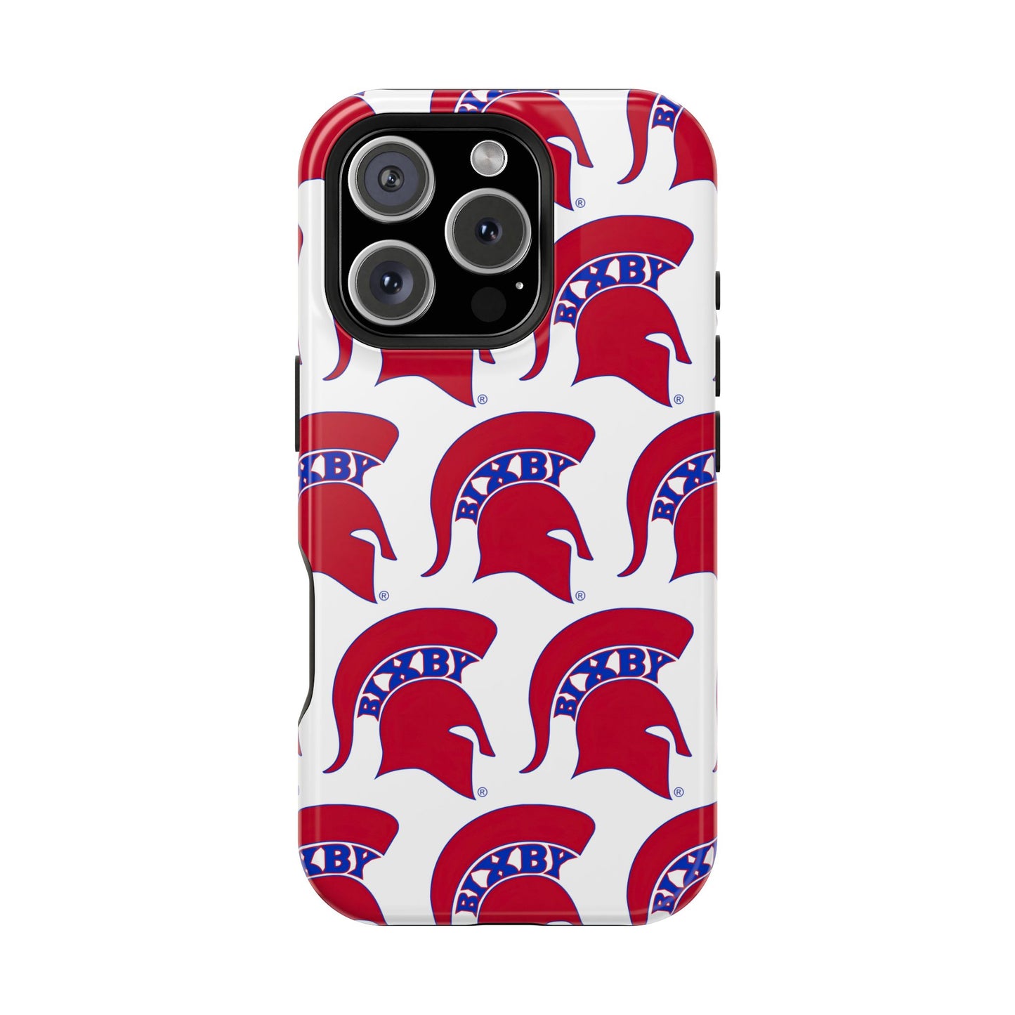 Bixby Spartan Red Logo Impact Resistant iPhone Case