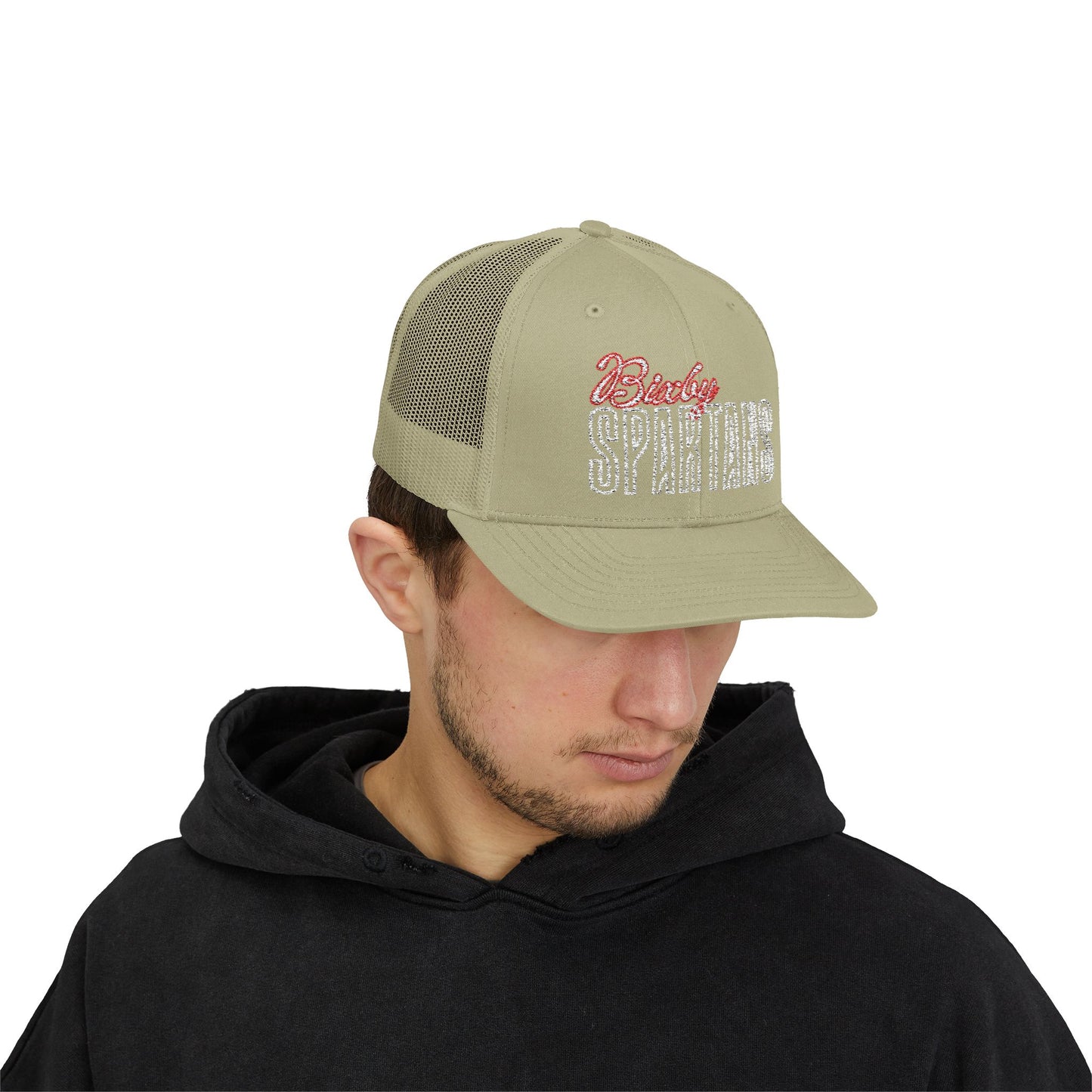Bixby Spartan Cursive Embroidered Trucker Snapback