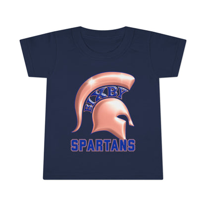 Bixby Spartans Metallic Rose Gold Toddler Tee