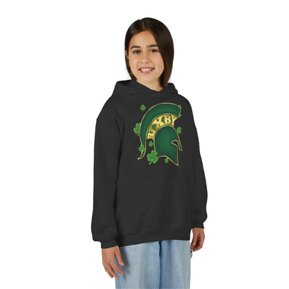 St. Patty's Good Luck Spartan Helmet Youth Hoodie