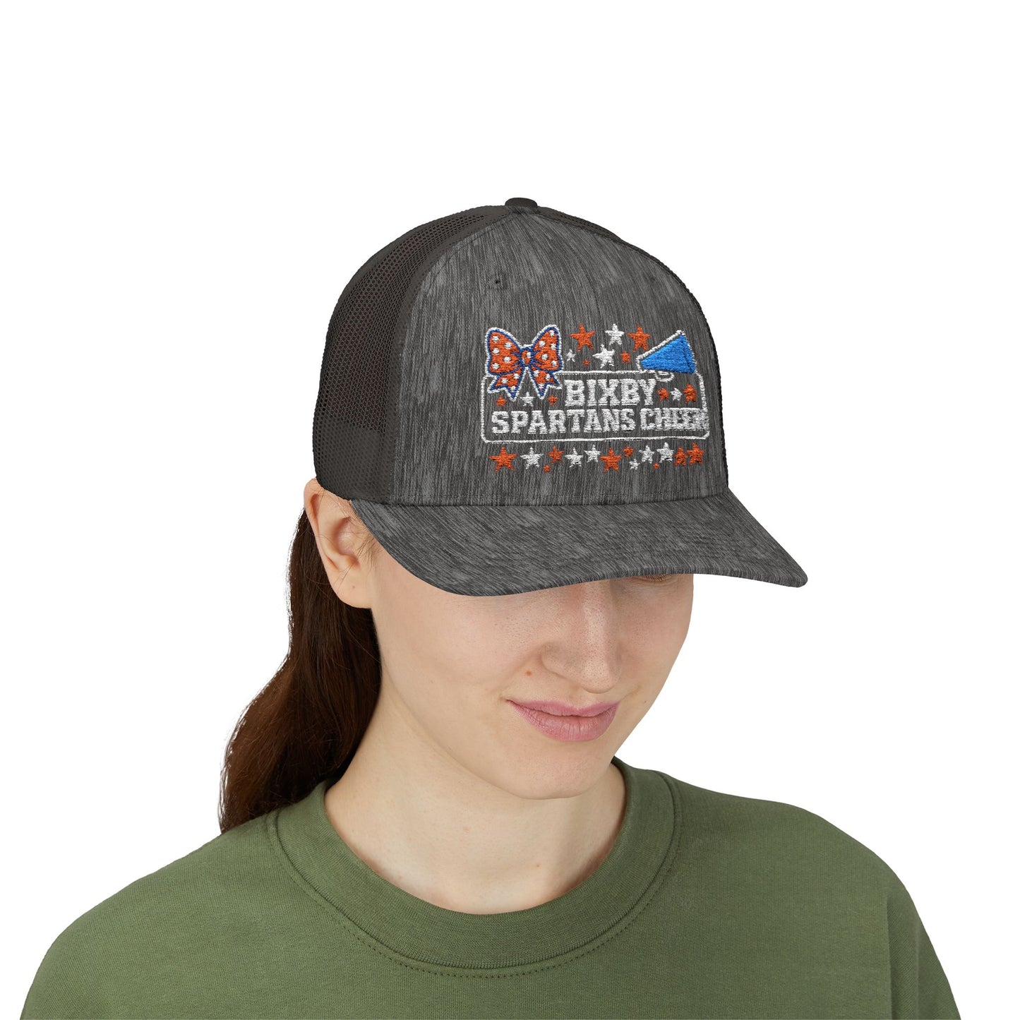 Bixby Spartans Cheer Embroidered Trucker Snapback