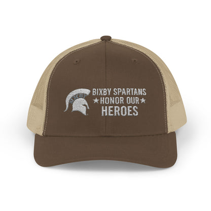 Spartans Honor Our Heroes Embroidered Trucker Snapback