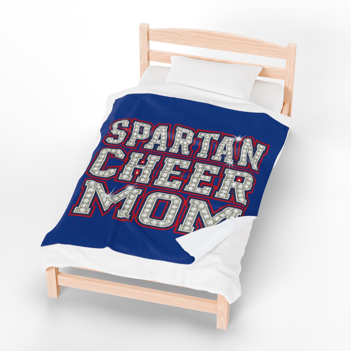 Spartan Cheer Mom Velveteen Plush Blanket