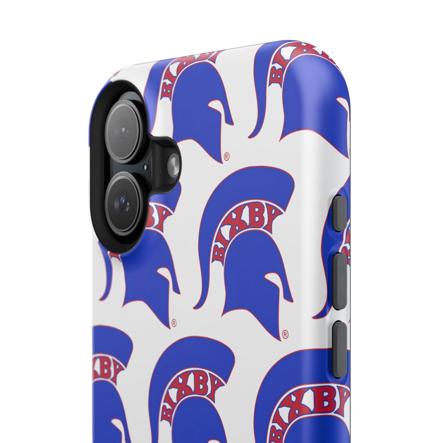 Bixby Spartan Blue Logo Impact Resistant iPhone Case